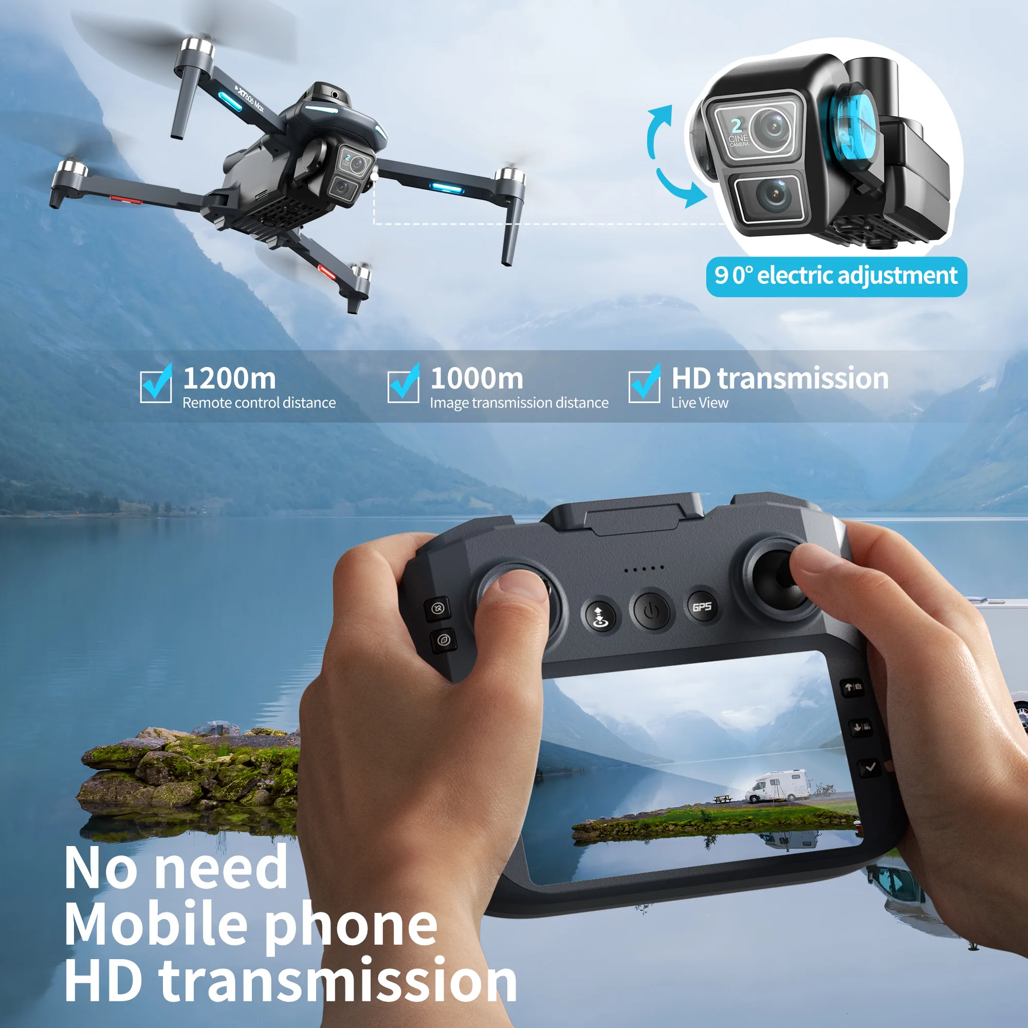 Original XT606 Drone Professio - đánh giá và giá Drone Gps Mount
