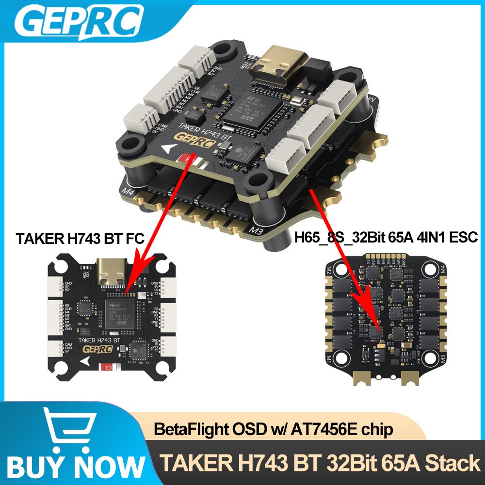 GEPRC TAKER H743 BT 32Bit 65A  - đánh giá và giá Drone Esc